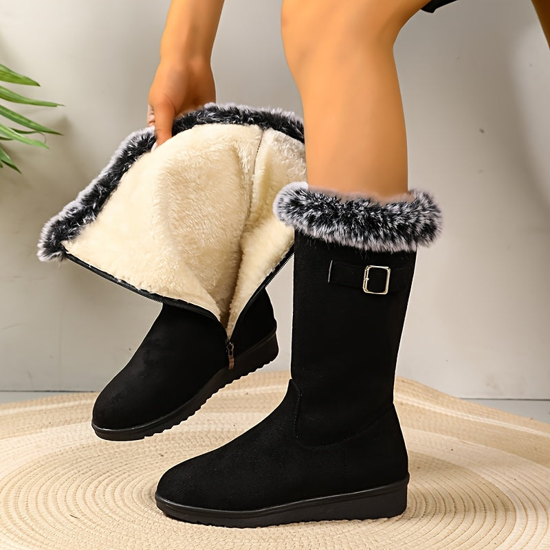 Marguerite Isadora | Bottes montantes douillettes bordées de fourrure