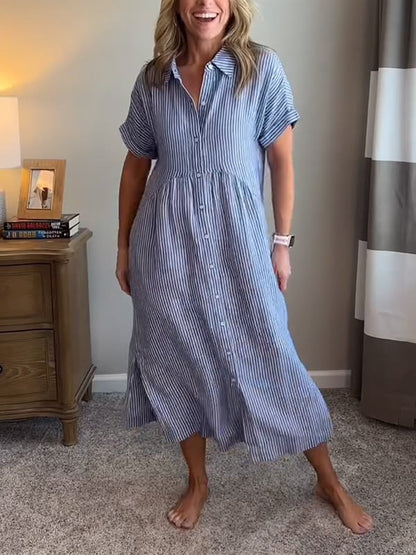 Cassie™ | Robe élégante à rayures