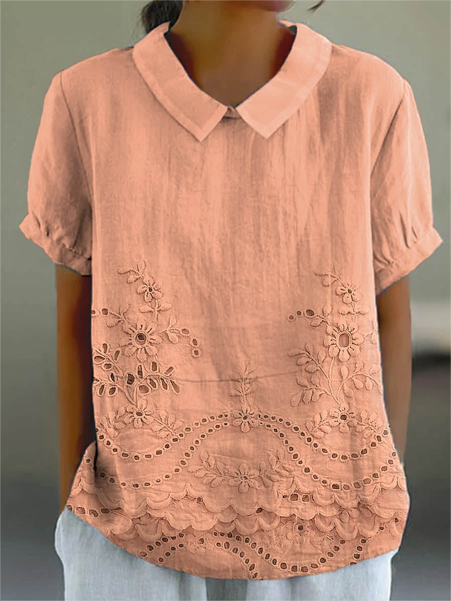 Lily™ | Chemise brodée florale