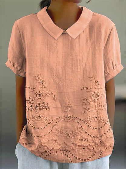 Lily™ | Chemise brodée florale