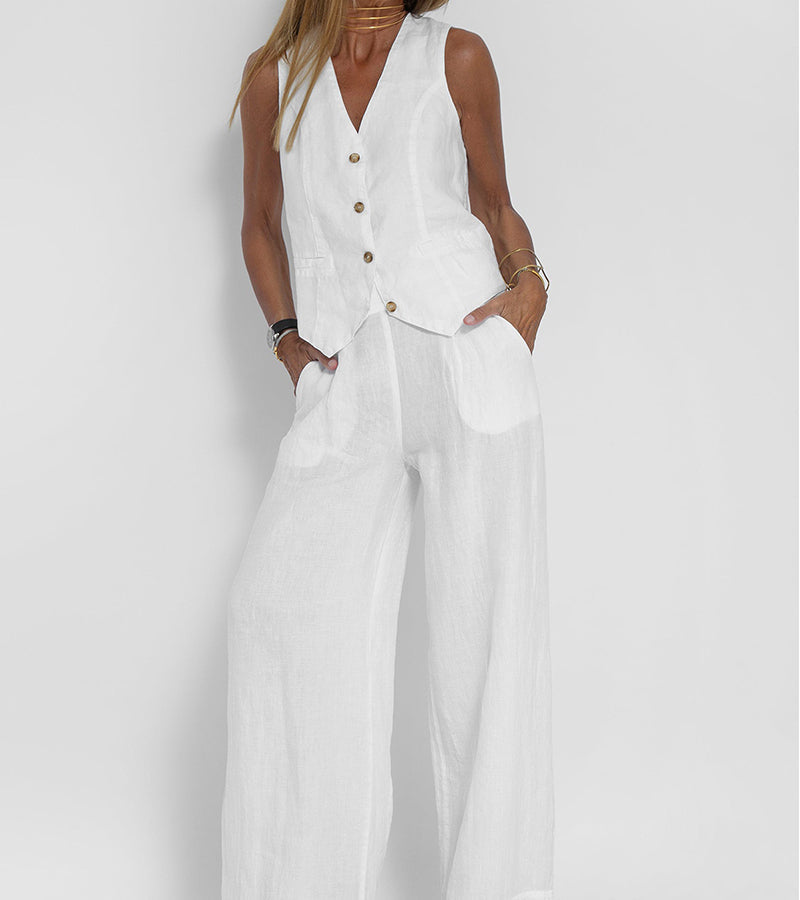 Aira™ | Ensemble 2 pièces gilet &amp; pantalon large