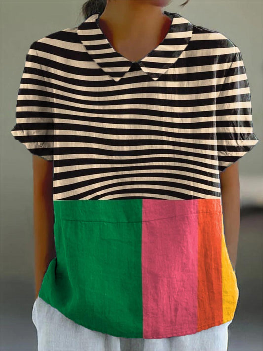 Eva™ | Chemise à rayures et blocs de couleur