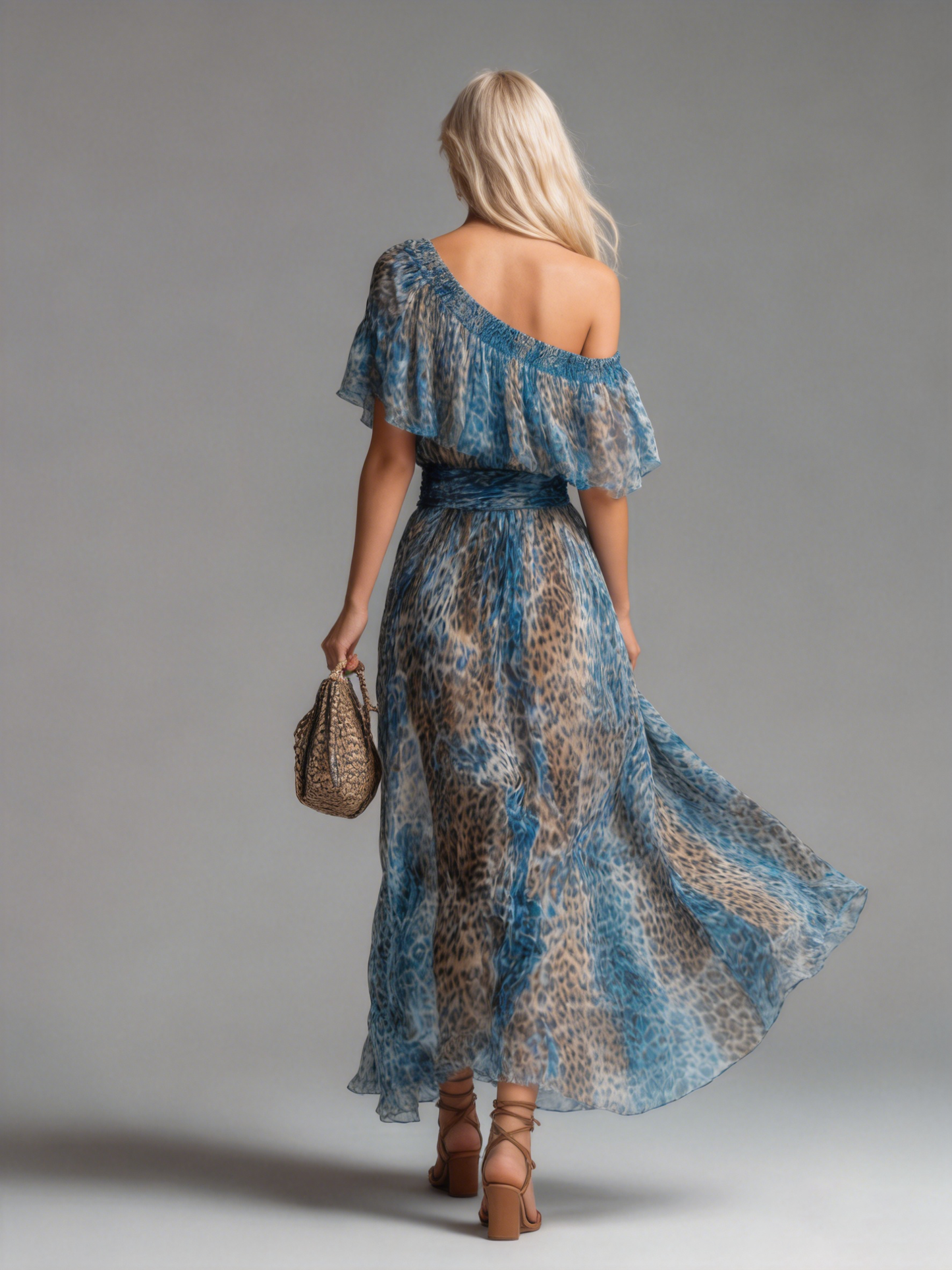 Wild™ | Robe longue léopard en mousseline