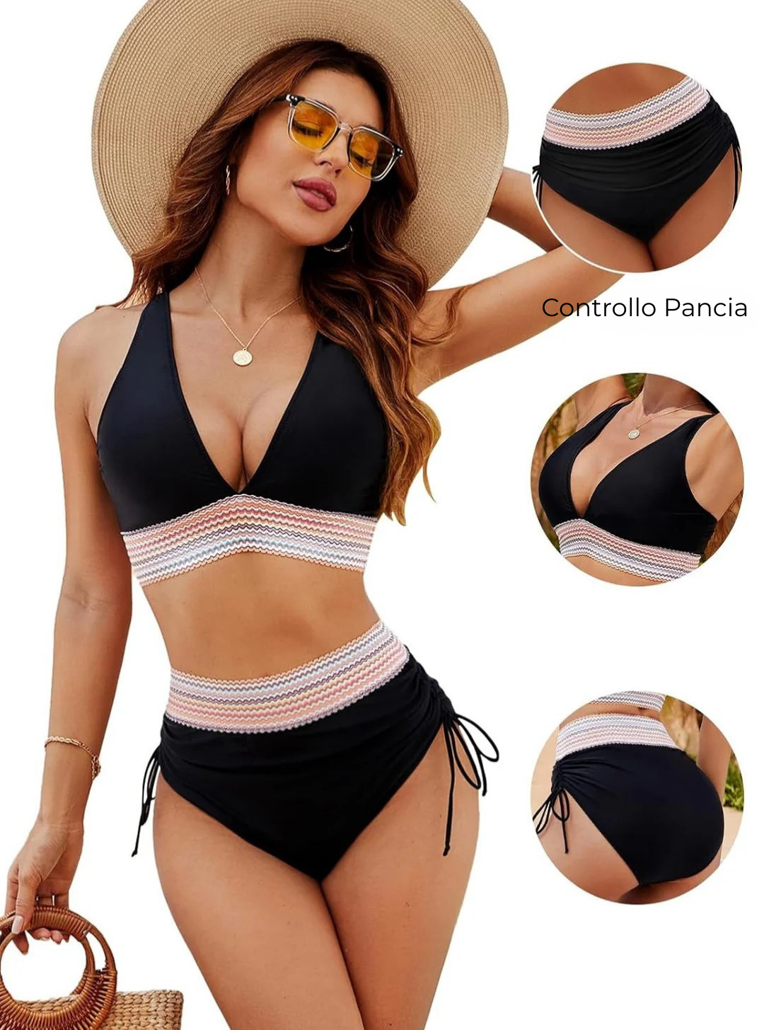 SHAMS™ | BIKINI TAILLE HAUTE CONTRÔLE VENTRE
