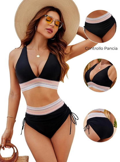 SHAMS™ | BIKINI TAILLE HAUTE CONTRÔLE VENTRE