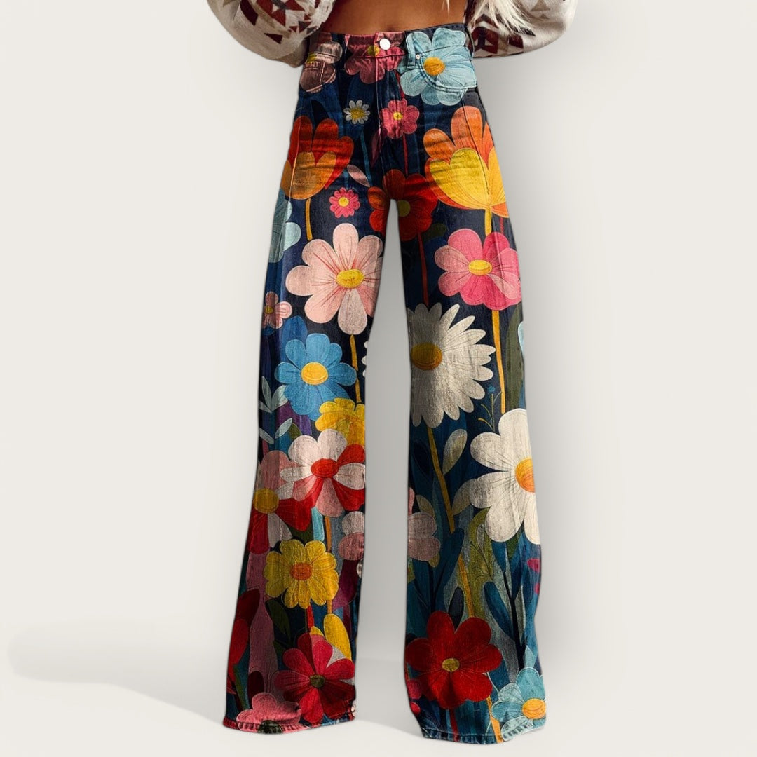 Primavera™ | Pantalon multicolore à jambe large