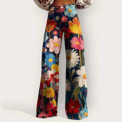 Primavera™ | Pantalon multicolore à jambe large