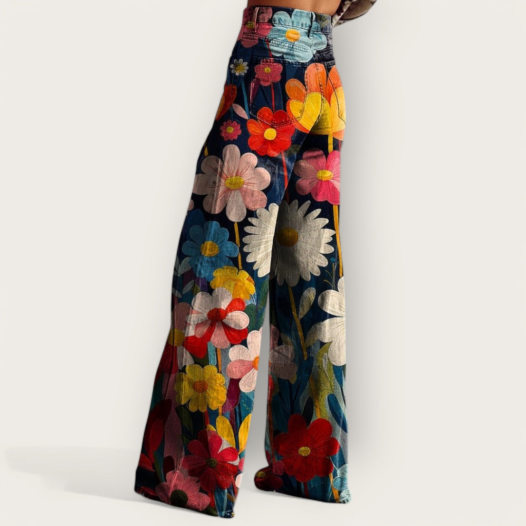 Primavera™ | Pantalon multicolore à jambe large