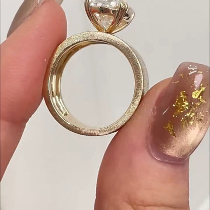 Jasmin™ | Bague de fiançailles ovale bande large
