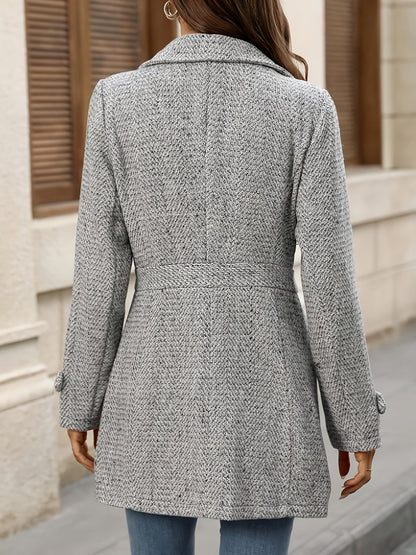 Kendra | Manteau à chevrons cintré à la taille