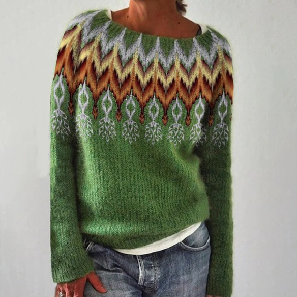 Silvia™ - Pull au style rétro chic