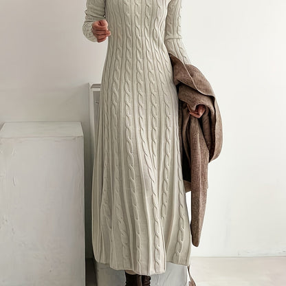 Lucinda | Robe longue en maille torsadée