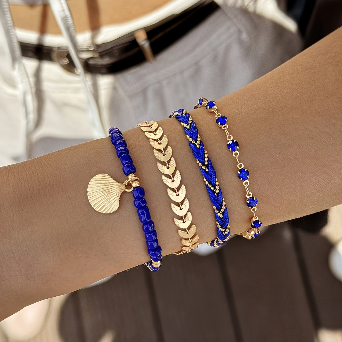 Heloise™ | Ensemble de bracelets coquillages et tressés