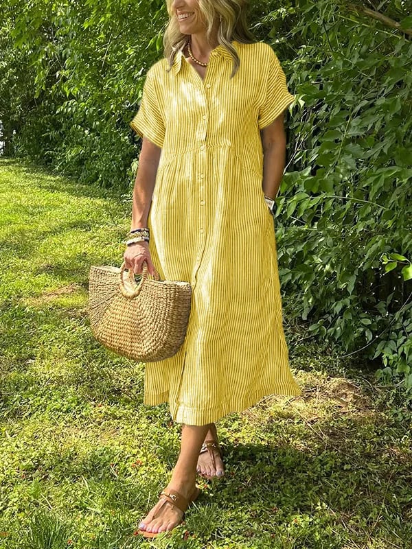 Cassie™ | Robe élégante à rayures