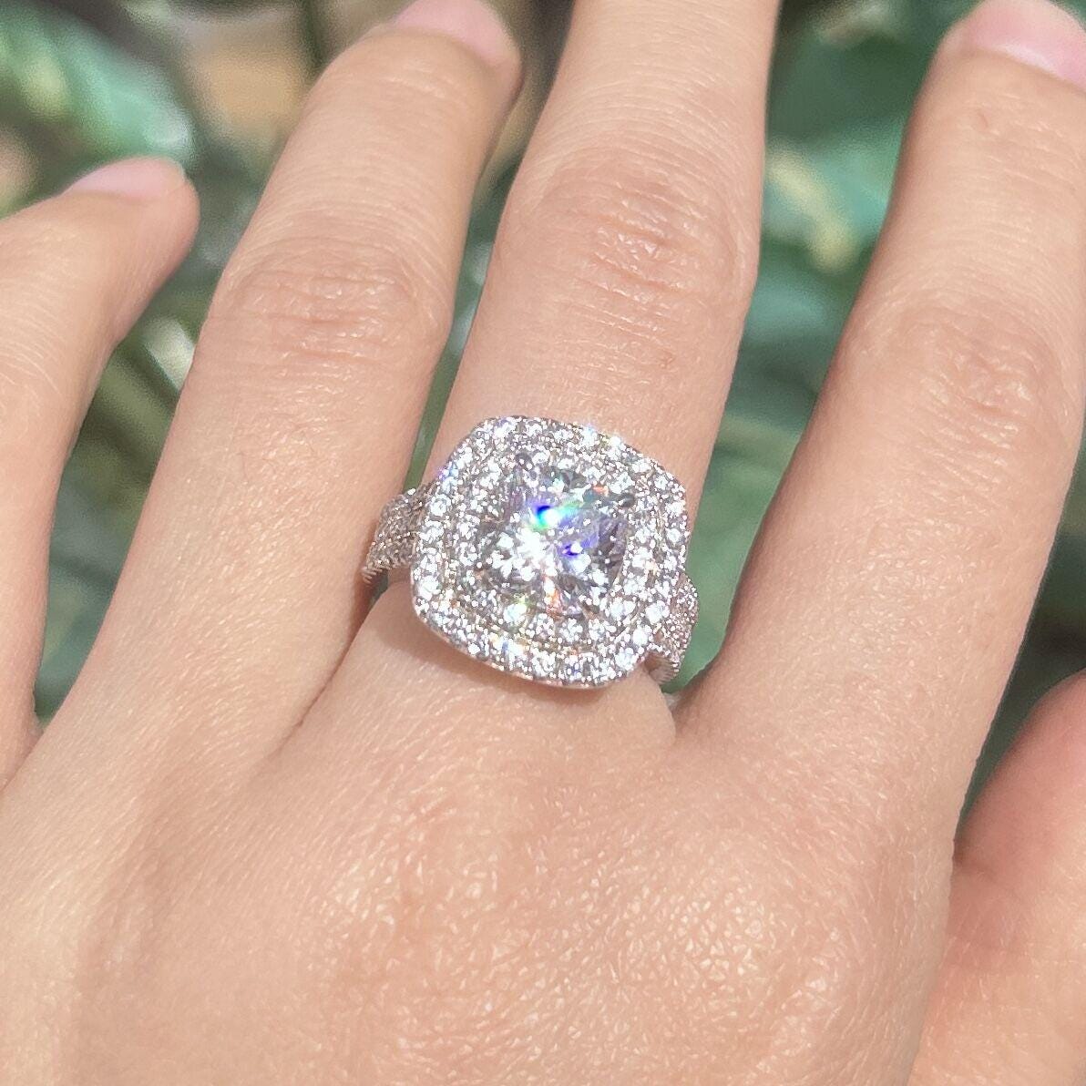Franziska™ | Bague de fiançailles double halo