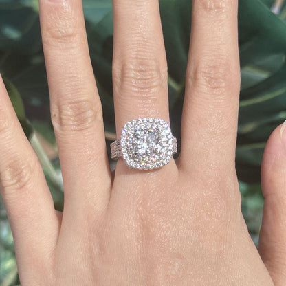 Franziska™ | Bague de fiançailles double halo