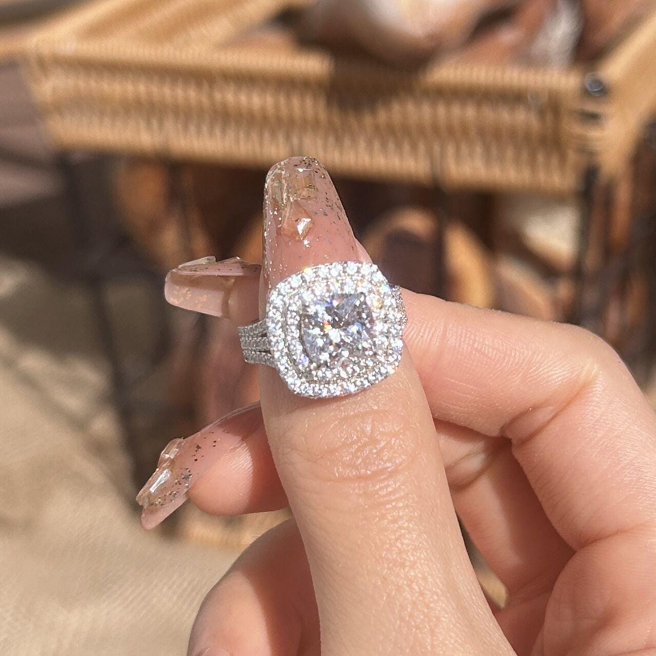 Franziska™ | Bague de fiançailles double halo