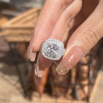 Franziska™ | Bague de fiançailles double halo