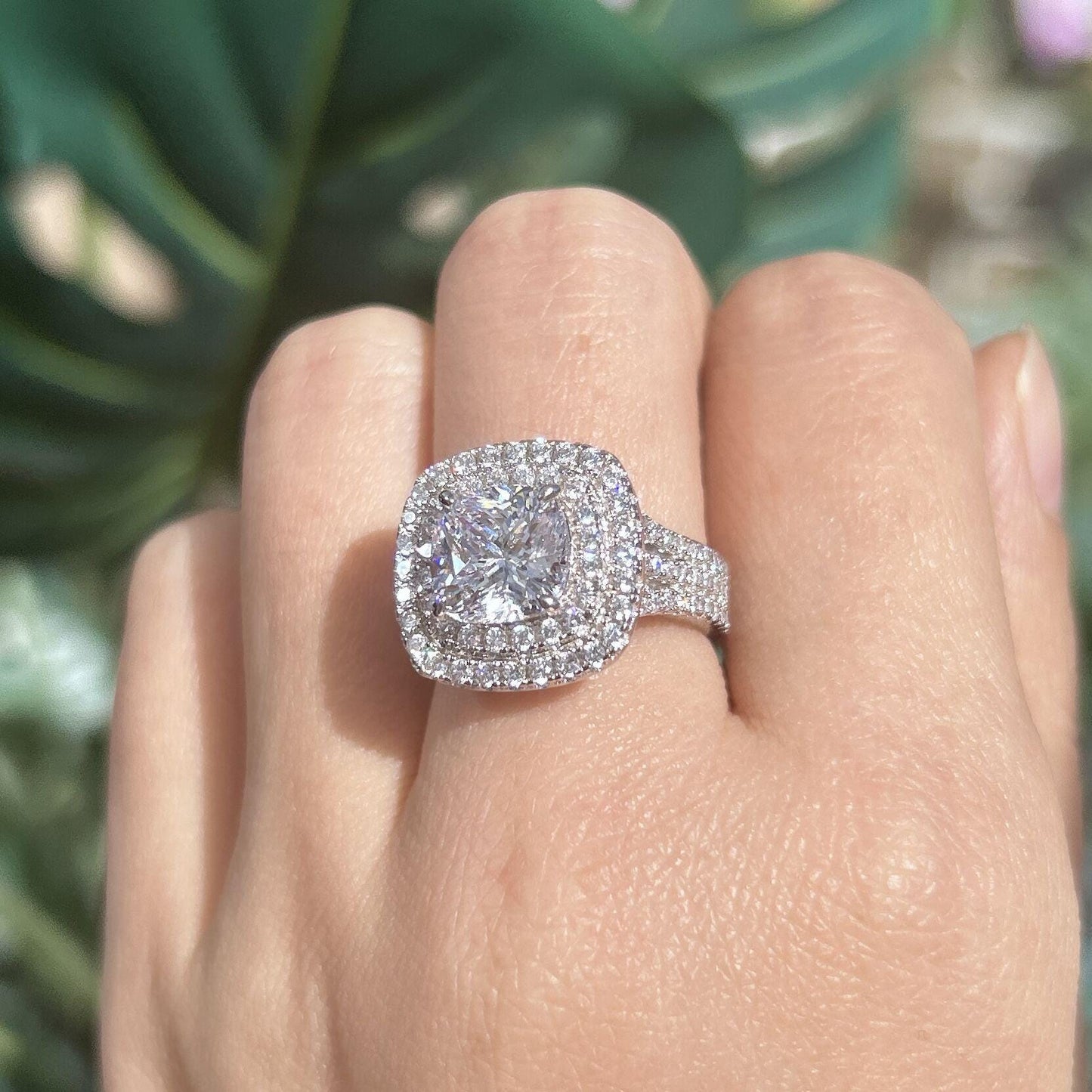 Franziska™ | Bague de fiançailles double halo