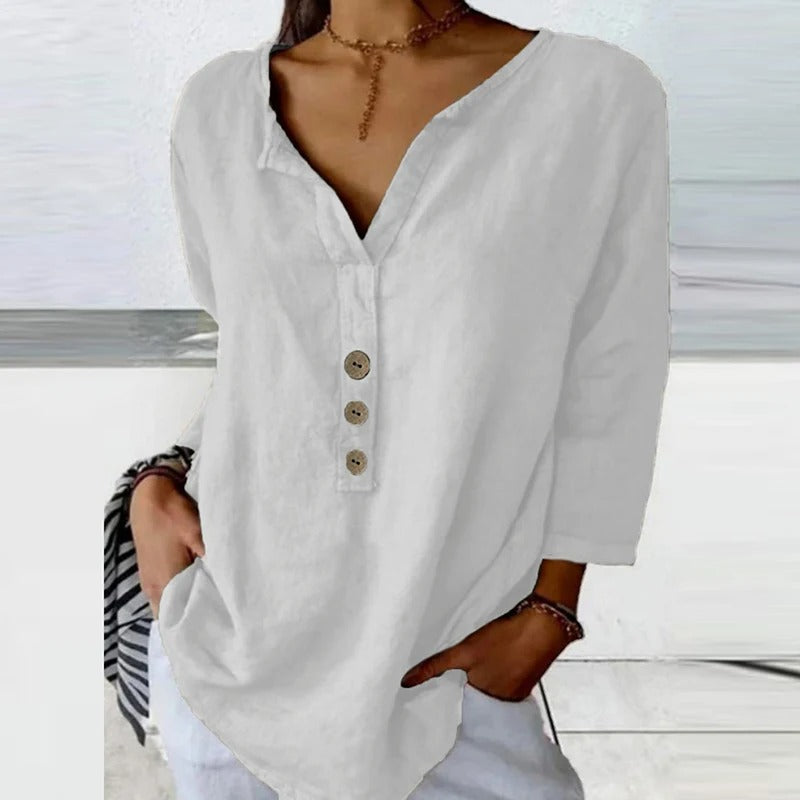 Solénya™ | Blouse coton-lin