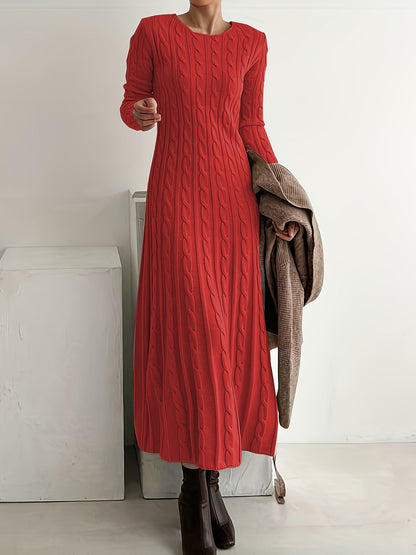 Lucinda | Robe longue en maille torsadée