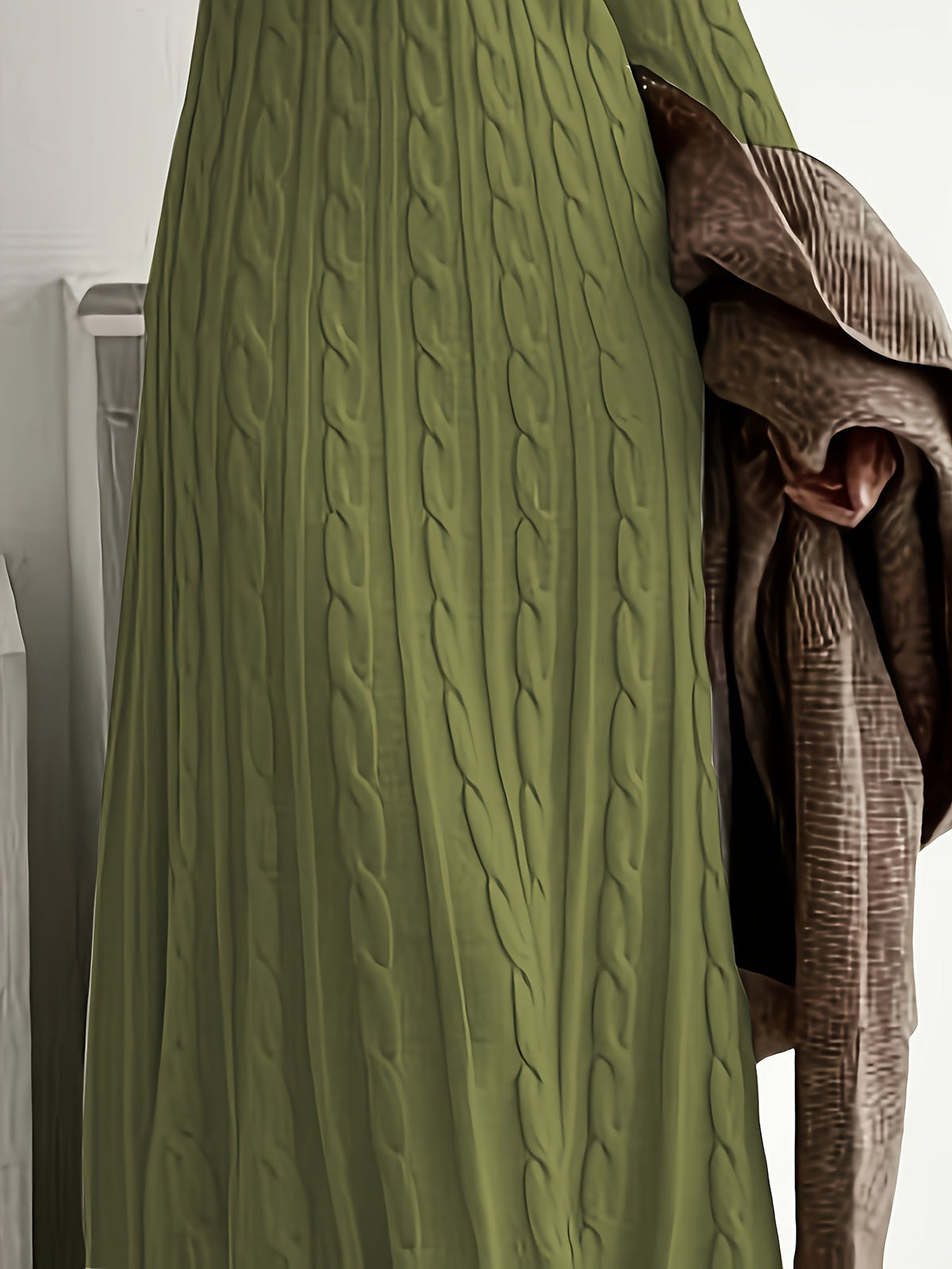 Lucinda | Robe longue en maille torsadée