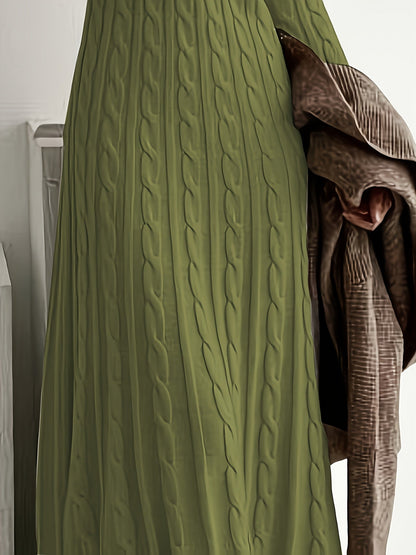 Lucinda | Robe longue en maille torsadée