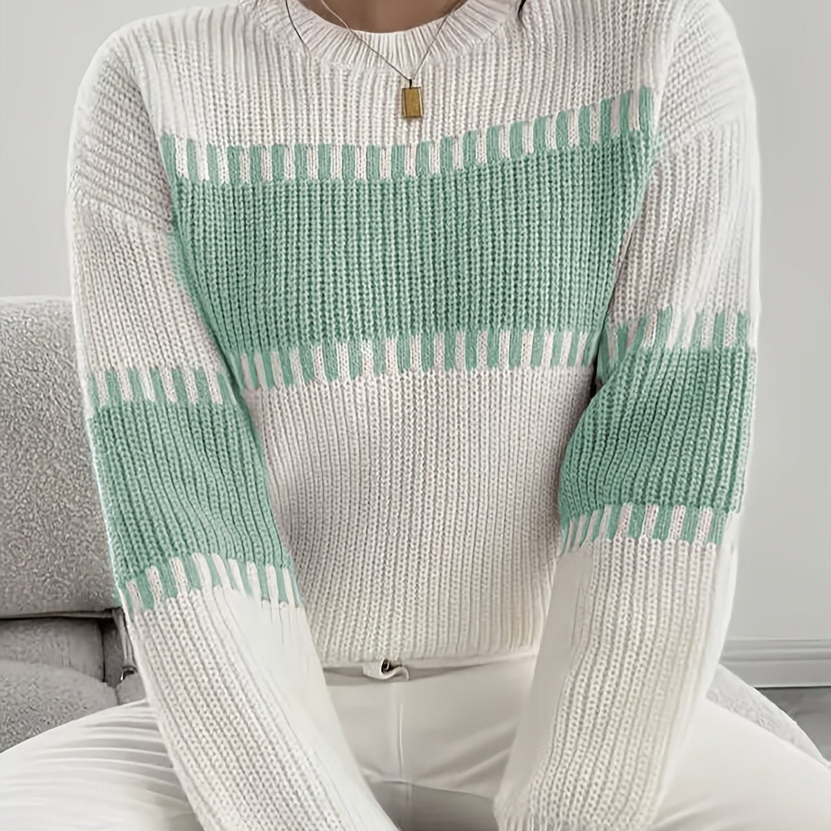 Adelaide | Pull rayé à empiècements colorés