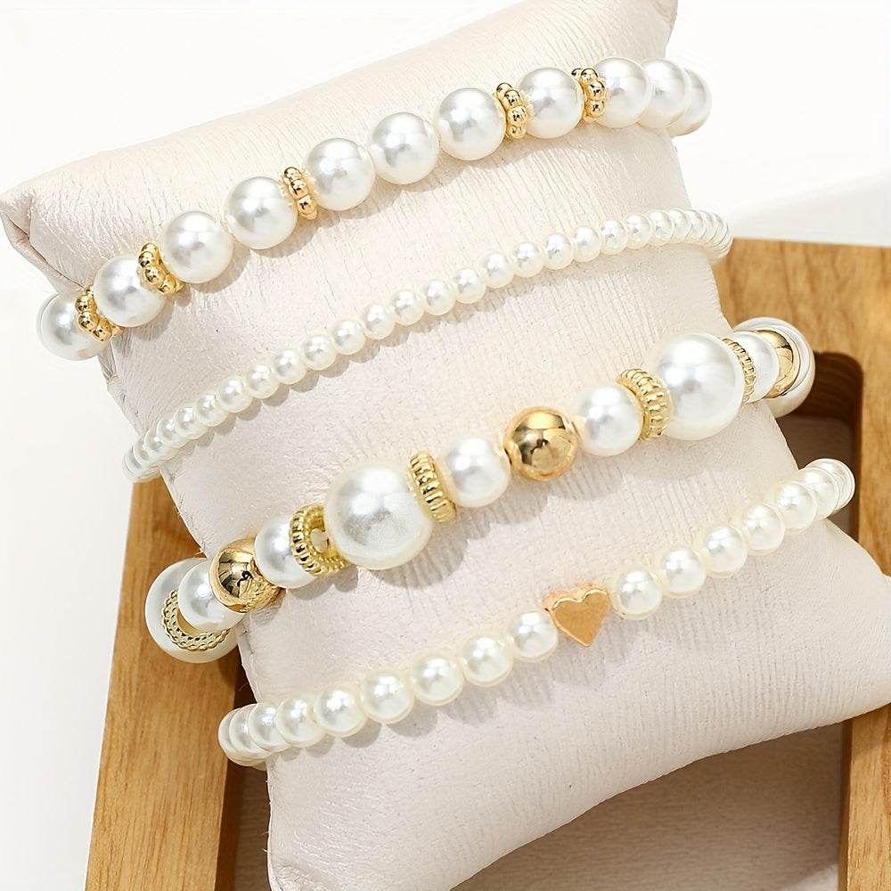 Florabelle™ | Set de bracelets avec perles et cœurs