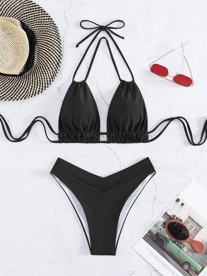 YUMNA™ | BIKINI TAILLE HAUTE CROISÉE