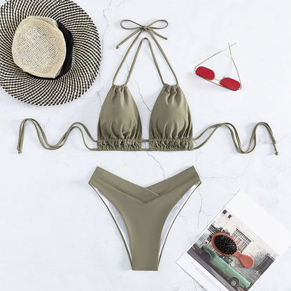 YUMNA™ | BIKINI TAILLE HAUTE CROISÉE