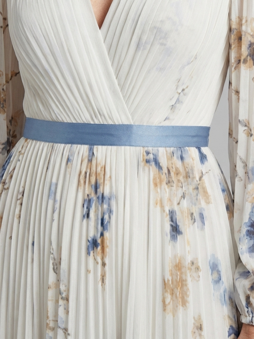 Agnès™ | Robe maxi fleurie col V