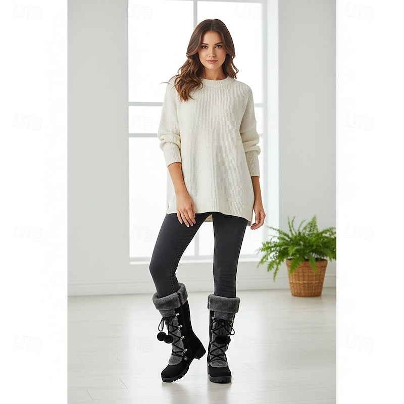 Danica | Bottes d’hiver confortables à lacets
