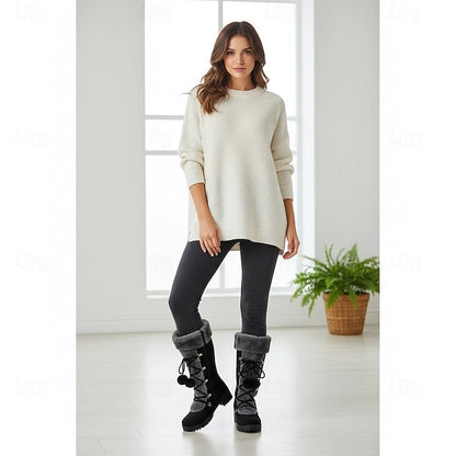 Danica | Bottes d’hiver confortables à lacets