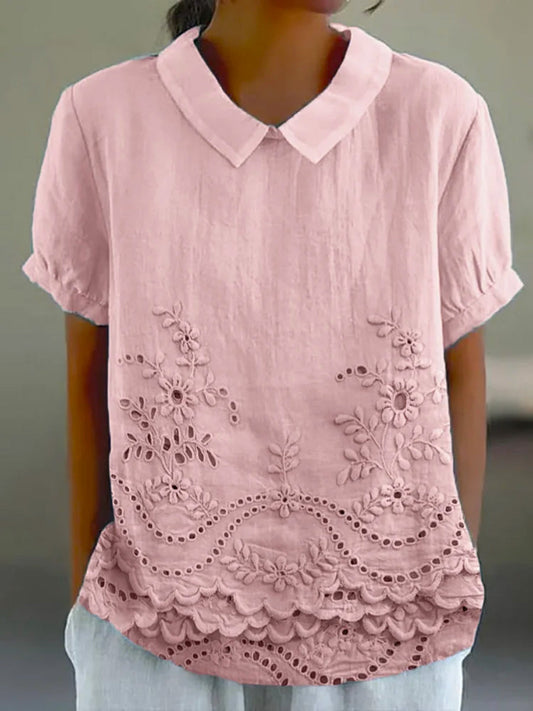 Lily™ | Chemise brodée florale
