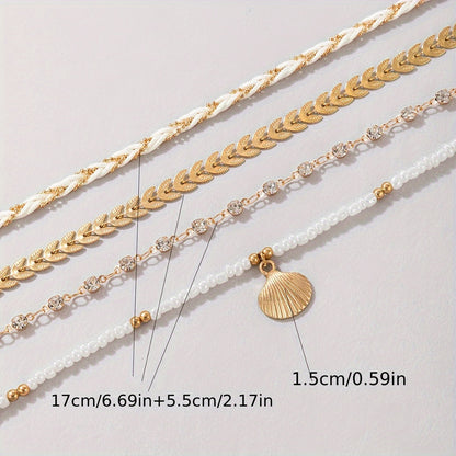 Heloise™ | Ensemble de bracelets coquillages et tressés