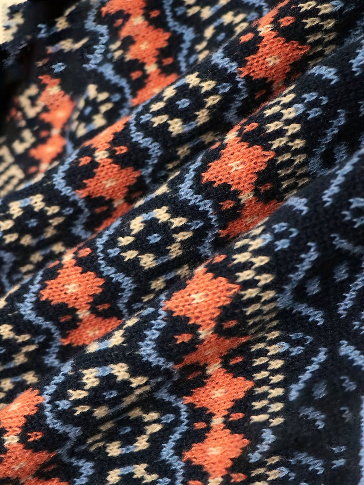 Thea | Pull vintage en jacquard à coupe ample