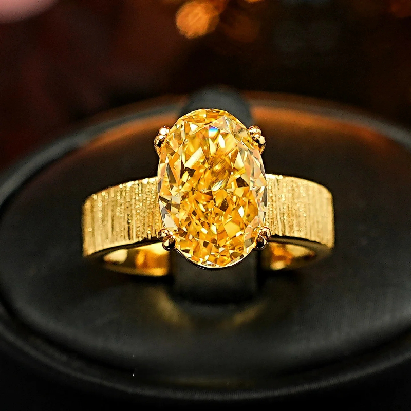 Jasmin™ | Bague de fiançailles ovale bande large
