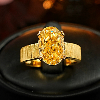 Jasmin™ | Bague de fiançailles ovale bande large