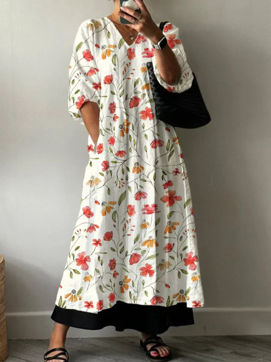 Elegantes bedrucktes Kleid Ana