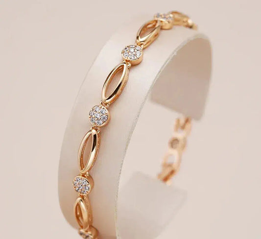 Emmelinea™ | Bracelet avec zircons dorés