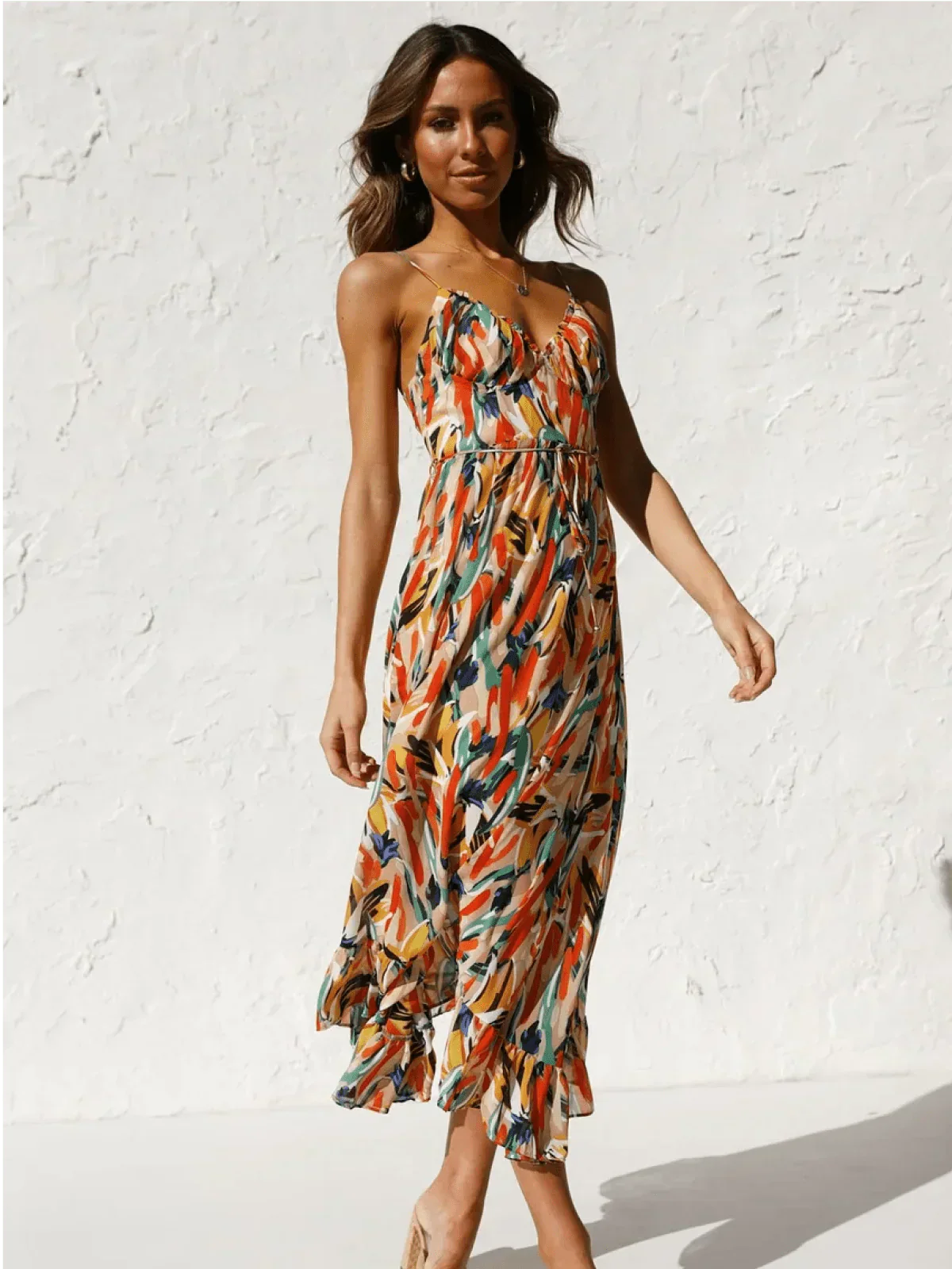 Chiara™ | Robe midi multicolore
