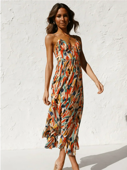 Chiara™ | Robe midi multicolore