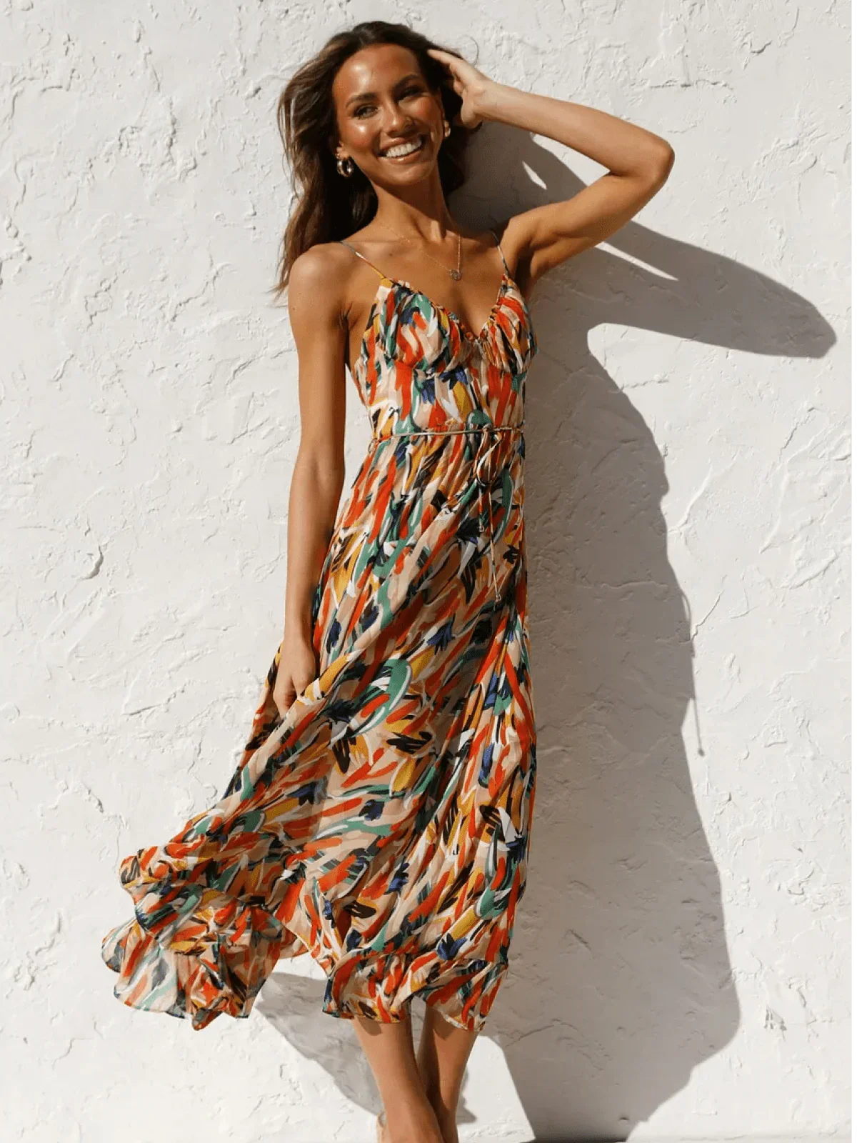 Chiara™ | Robe midi multicolore