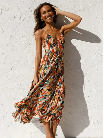 Chiara™ | Robe midi multicolore