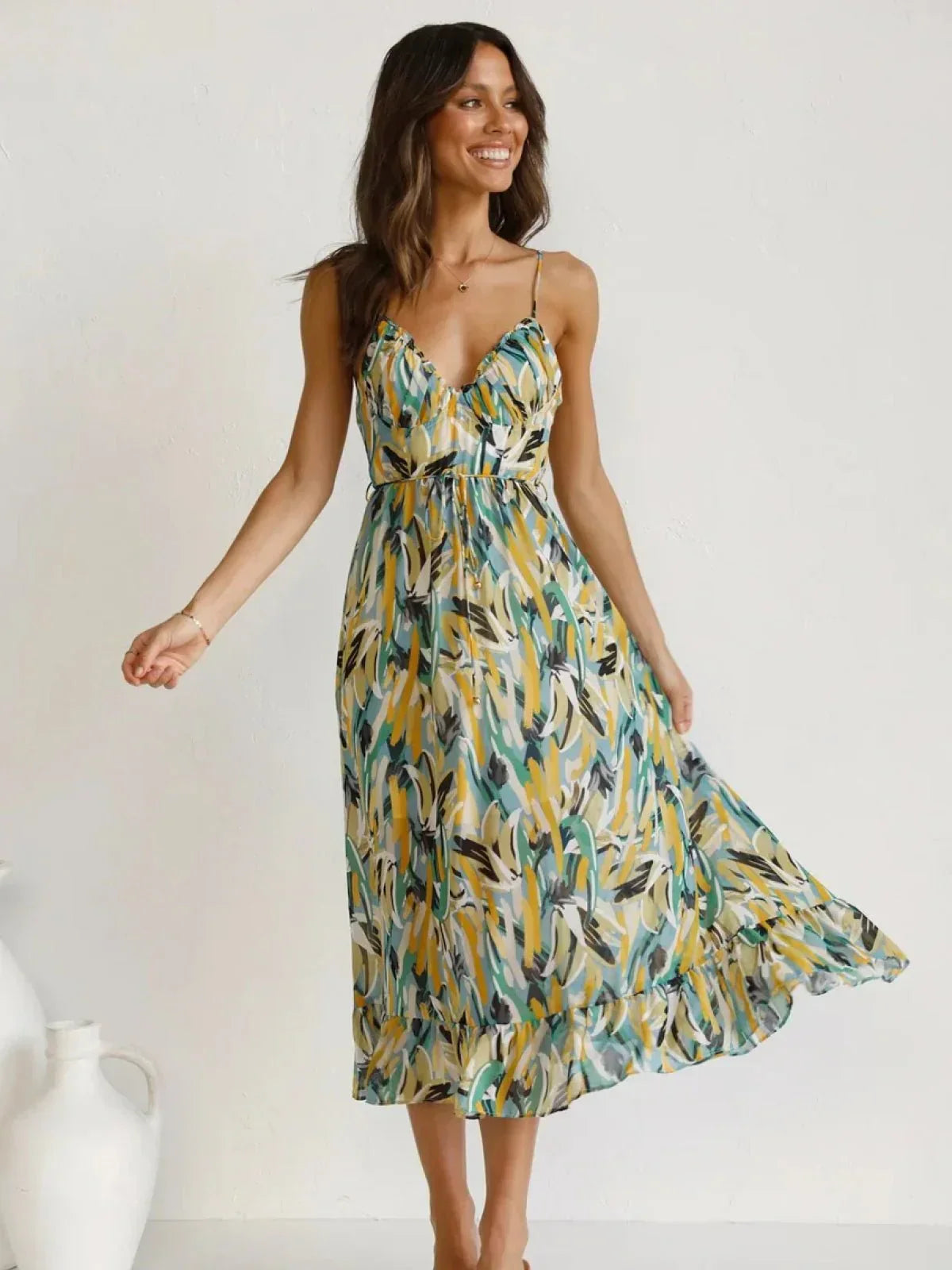 Chiara™ | Robe midi multicolore