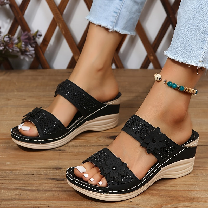 Helga™ | Sandales confort compensées