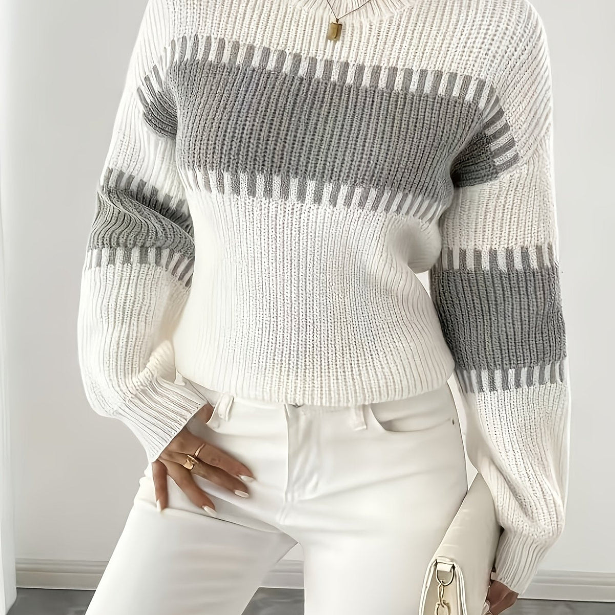 Adelaide | Pull rayé à empiècements colorés