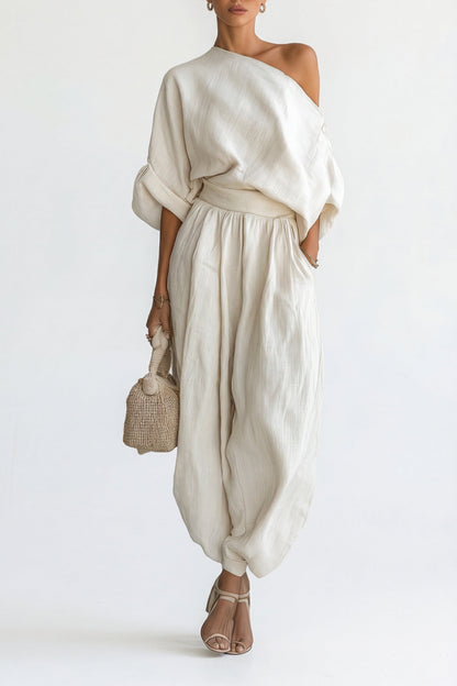 Ophélie™ | Costume en lin off-white