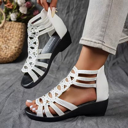 NADIRA™ | SANDALES COMPENSÉES AJOURÉES